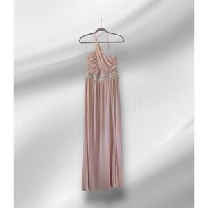 NWT ASOS Bridesmaid tulle one shoulder maxi dress in pink Size 10